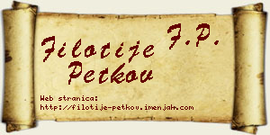 Filotije Petkov vizit kartica
